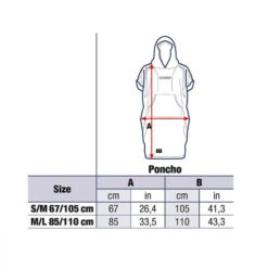 Cressi Poncho / Changing Robe - Black -AquaFit Shop 2020 Cressi Poncho Changing Robe Size Chart
