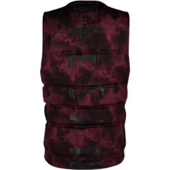 Mystic MAJESTIC Wake Boarding Front-Zip Buckle Impact Vest - Oxblood Red -AquaFit Shop 2020 Mystic Majestic Wake Boarding Impact Vest 35205 200176 322 02