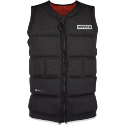Mystic VOLTT Wake Boarding Front-Zip Impact Vest - Black