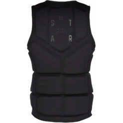 Mystic Womens STAR Wake Boarding Front-Zip Impact Vest - Black -AquaFit Shop 2020 Mystic Womens Star Wake Board Impact Vest 35205 200188 900 02