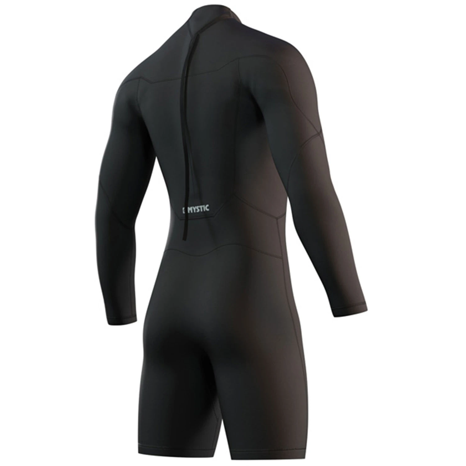 Mystic Brand 3/2mm Back-Zip Longarm Shorty Wetsuit - Black 4 Mystic Brand 3/2mm Back-Zip Longarm Shorty Wetsuit - Black - Image 2