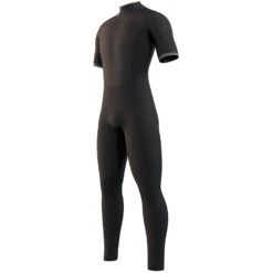 Mystic Brand 3/2mm Back-Zip Shortarm Flatlock Wetsuit - Black -AquaFit Shop 2021 Mystic Brand 32 Shortarm Wetsuit Black 210314 900 03