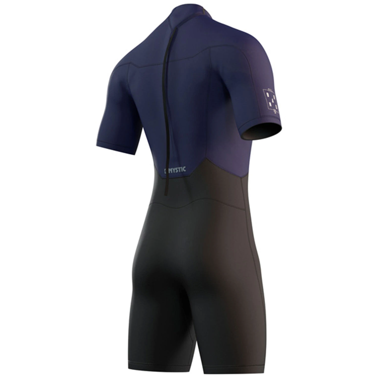 Mystic Brand 3/2mm Back-Zip Shorty Wetsuit - Night Blue 4 Mystic Brand 3/2mm Back-Zip Shorty Wetsuit - Night Blue - Image 2