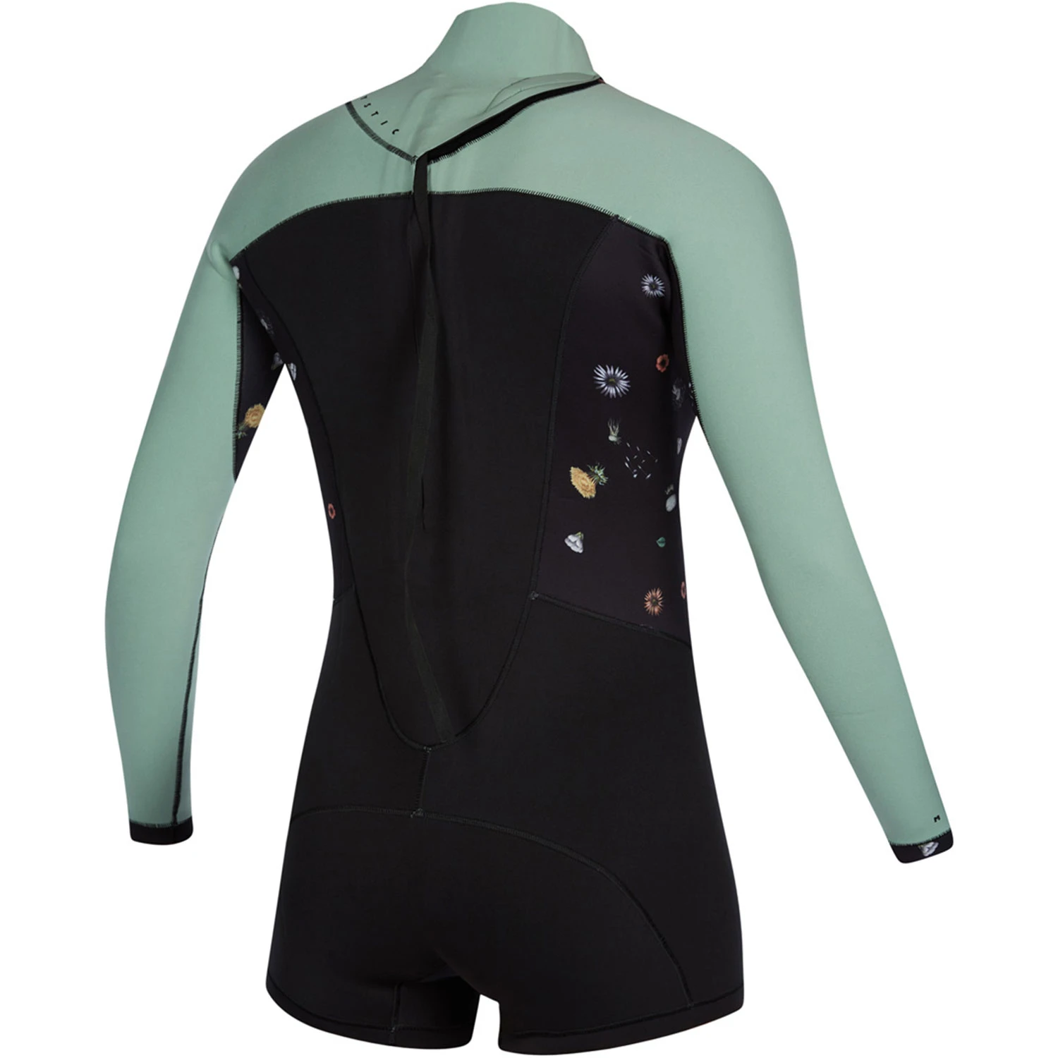 Mystic Womens Diva 2/2mm B-Zip Longarm Shorty Wetsuit - Black 4 Mystic Womens Diva 2/2mm B-Zip Longarm Shorty Wetsuit - Black - Image 2
