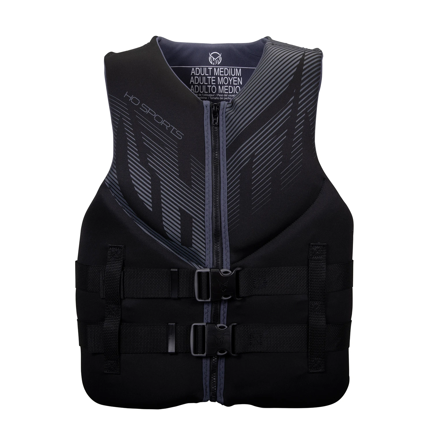 HO Sports Mens Pursuit NEO Waterski Vest - Black/Grey