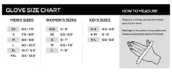 Radar Skis Union Glove - Grey -AquaFit Shop 2021 radar skis union glove grey size chart