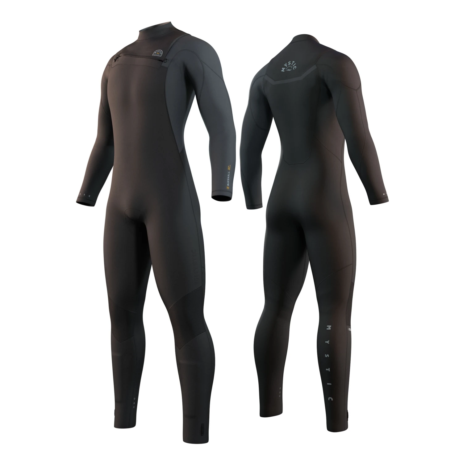 Mystic MARSHALL 4/3 GBS Front Zip Wetsuit - Black/Grey 4 Mystic MARSHALL 4/3 GBS Front Zip Wetsuit - Black/Grey - Image 2