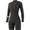 Mystic Womens Dazzled 3/2 Longarm Shorty Wetsuit - Black -AquaFit Shop 2022 Mystic Womens Dazzled Longarm Shorty Black 35000.220095 900 01