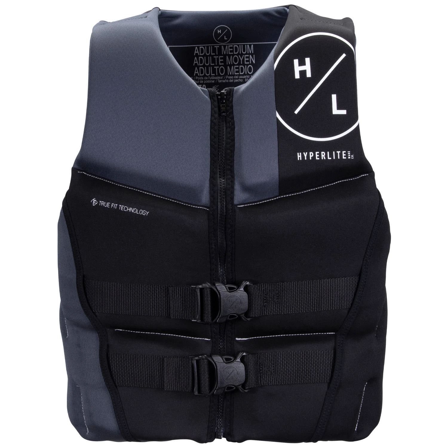 Hyperlite Prime CGA Wakeboard Vest - Ash/Black 3 Hyperlite Prime CGA Wakeboard Vest - Ash/Black