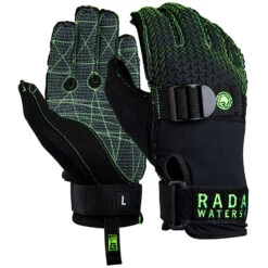 Radar Skis Hydro-K Inside-Out Glove - Matte Black/Volt Green -AquaFit Shop 2022 radar skis hydro k inside out glove matte black volt green 1