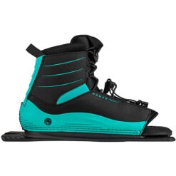 Radar Skis Womens Lyric Rear Feather Frame Boot - Mint/Black -AquaFit Shop 2022 radar skis lyric rear feather frame boot mint black 1