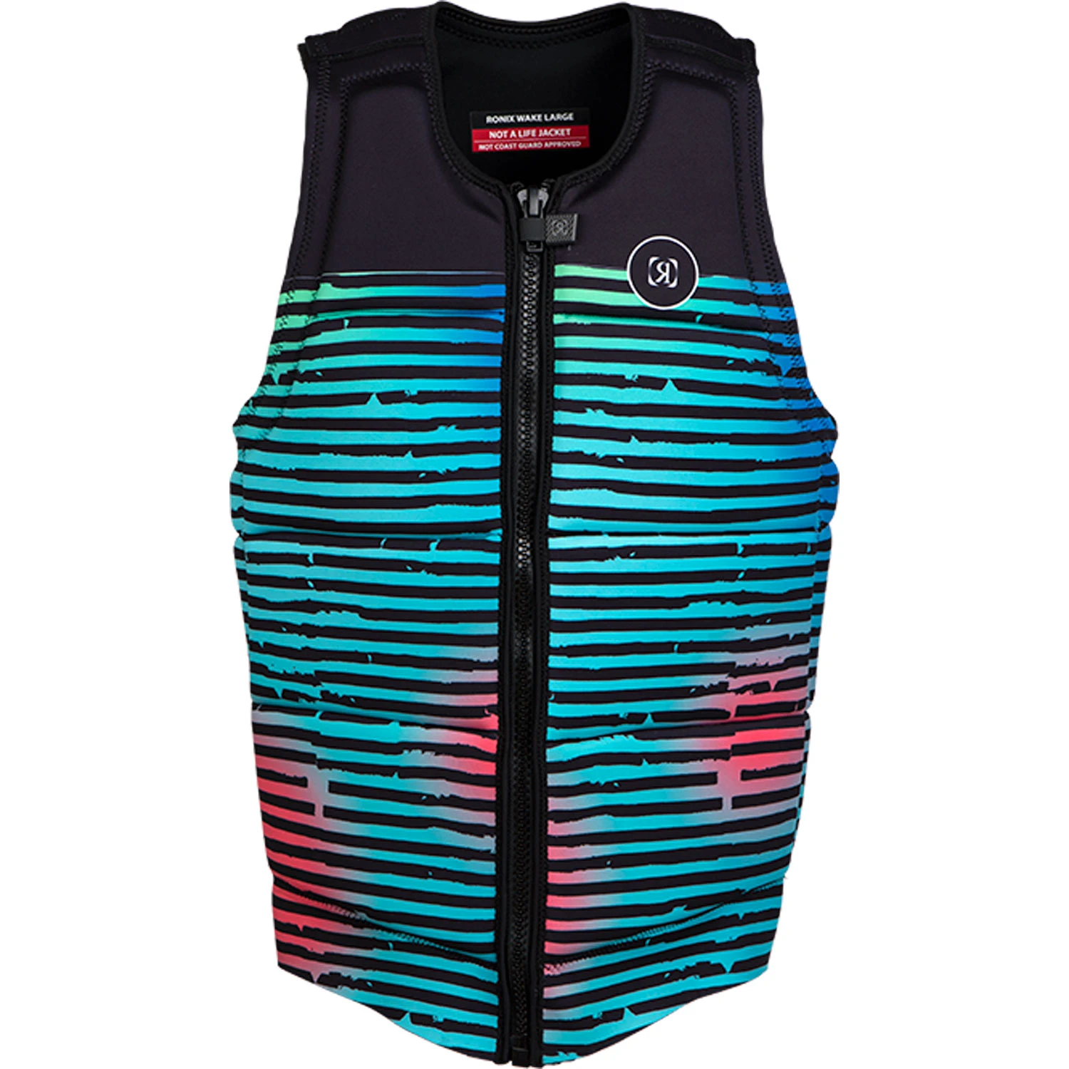 Ronix Party CE Approved Impact Wakeboard Vest - Bright Stripes 3 Ronix Party CE Approved Impact Wakeboard Vest - Bright Stripes