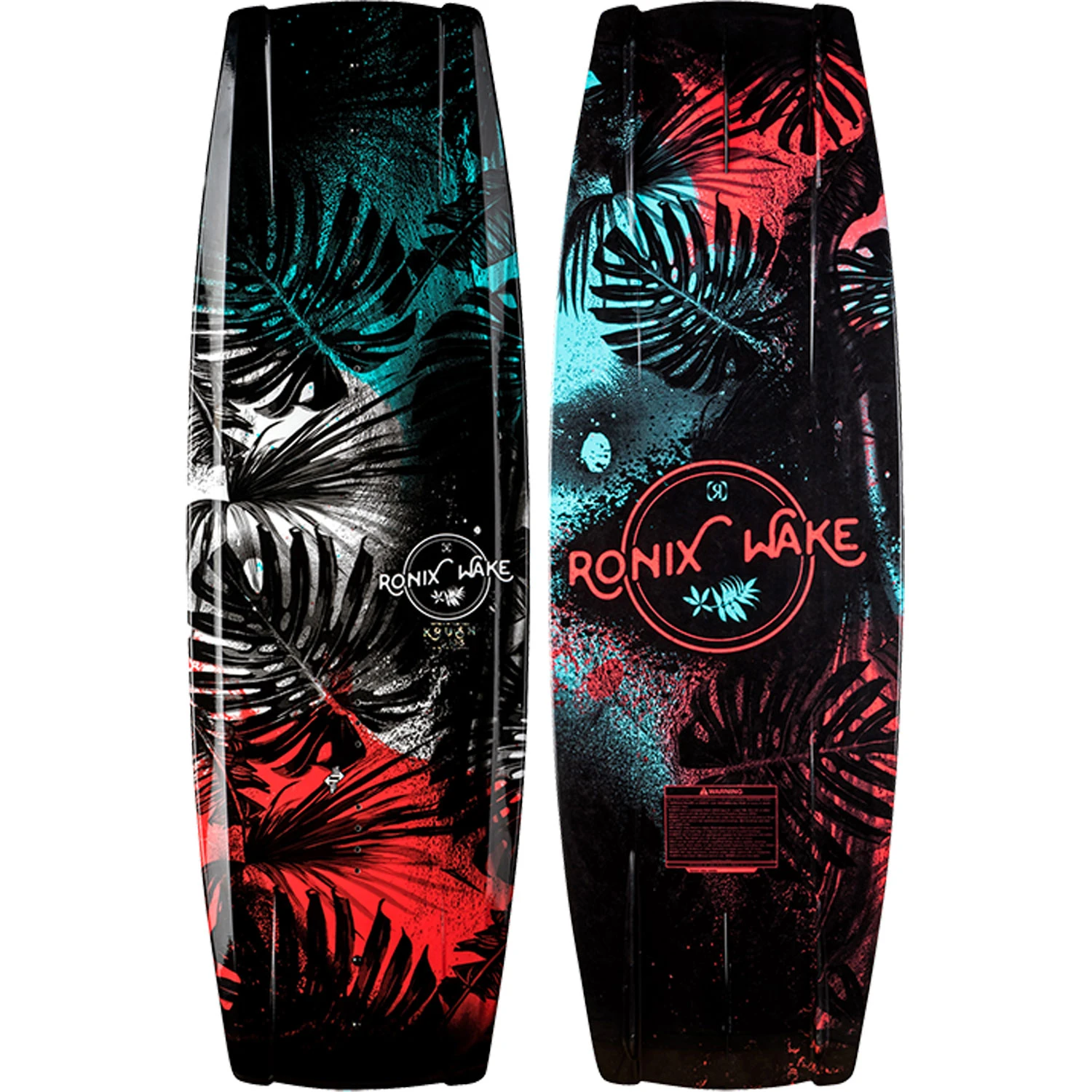 Ronix Womens Krush SF Boat Board - Black/Mint/Coral