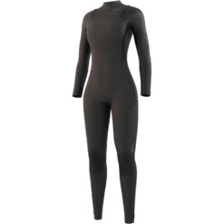 Mystic Womens Jayde 4/3mm Chest-Zip Fullsuit Wetsuit - Black