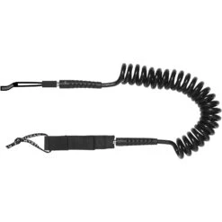 Mystic Wingfoil Board Coiled Waist Leash - Black