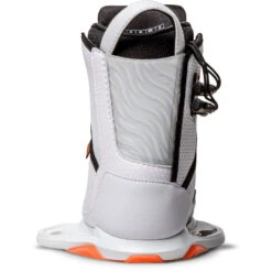 Ronix Rise Intuition Wakeboard Boots - White/Peach -AquaFit Shop 2023 RONIX BOOTS RISE LEFT HEEL
