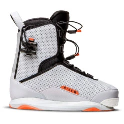 Ronix Rise Intuition Wakeboard Boots - White/Peach -AquaFit Shop 2023 RONIX BOOTS RISE LEFT MEDIAL