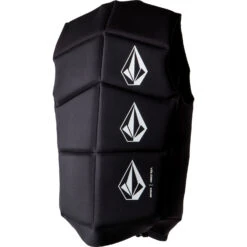 Ronix Volcom Impact Wakeboard Vest - Black / Death Stones -AquaFit Shop 2023 RONIX IMPACT JACKET VOLCOM 3 4 BACK ANGLE 2