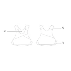 Mystic Star Zip-Free Floatation Vest - Black -AquaFit Shop 35005.150550 900 Outline Diagram