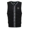 Mystic Outlaw Wake Boarding Front-Zip Impact Vest - Black -AquaFit Shop P2022 mystic outlaw wake boarding front zip impact vest black 220145 01