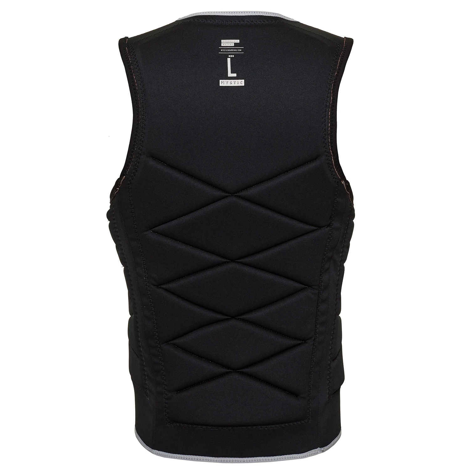 Mystic Outlaw Wake Boarding Front-Zip Impact Vest - Black - Image 4