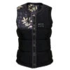 Mystic Womens Dazzled Wake Boarding Front-Zip Impact Vest - Black -AquaFit Shop P2022 mystic womens dazzled wake boarding front zip impact vest black 01