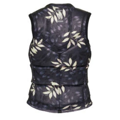 Mystic Womens Dazzled Wake Boarding Front-Zip Impact Vest - Black -AquaFit Shop P2022 mystic womens dazzled wake boarding front zip impact vest black 04