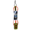 Sola 5ft 6inch X 5mm Competition Surfboard Leash - Orange/Khaki 2 Sola 5ft 6inch X 5mm Competition Surfboard Leash - Orange/Khaki -AquaFit Shop Sola Surfboard Leash Khaki Orange A2406