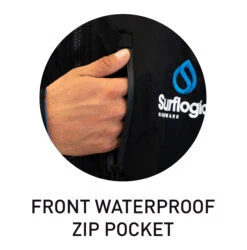 Surflogic Storm Robe SS Waterproof Poncho / Changing Robe - Black -AquaFit Shop Surf Logic Short Sleeve Storm Robe 59822 6
